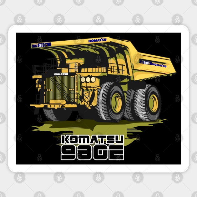 Komatsu 980E Magnet by damnoverload